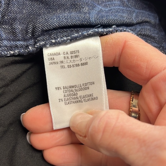 Escada Mandala Effect Print Blue Straight Leg Denim Size 44/L - Picture 9 of 13